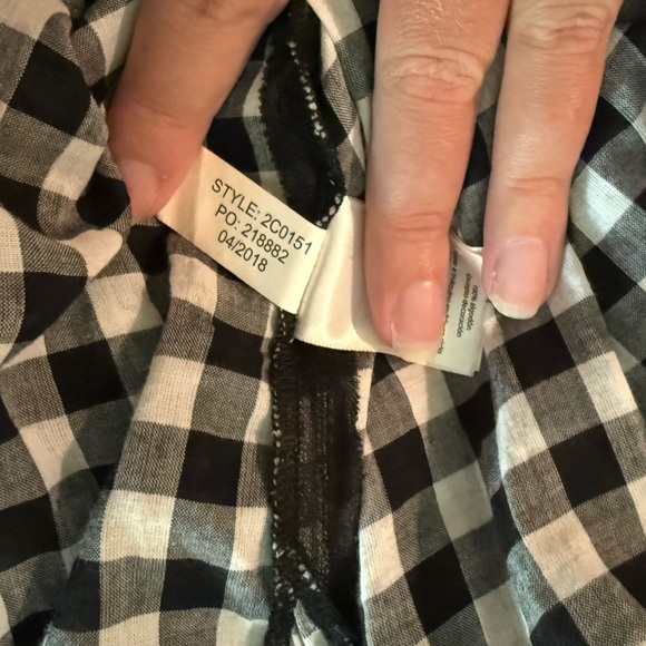 Vineyard Vines Beaded Gingham Check Lightweight Tunic XS - Picture 5 of 7